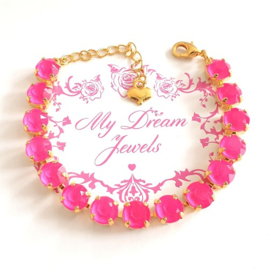 Armband Crystal Neon Pink