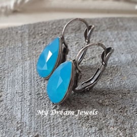 Oorbellen Swarovski Druppel Caribbean Blue Opal