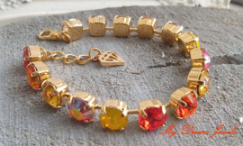 Armband Alison "Sun of Fire" met Swarovski Crystal