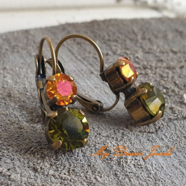 Oorbellen Lara " Magical Autumn " met Swarovski Crystal