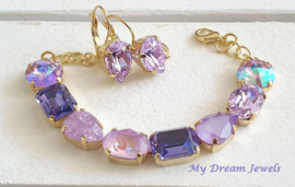 Armband Violet & Purple met o.a. Swarovski Crystal