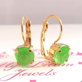 Oorbellen Crystal Neon Green