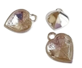 DQ Hanger Hart voor Swarovski Hart 11x10mm"Zilverkleurig"