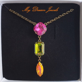 Ketting "Magical Autumn " met fancy Swarovski Crystal