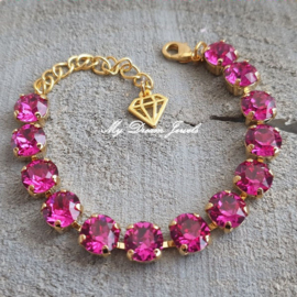 Armband Alison "Fuchsia" met Swarovski Crystal