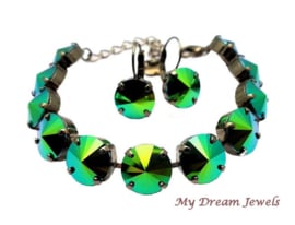 Armband Scarabeaus Green met Swarovki Crystal