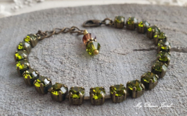 Armband Olivine met Swarovski Crystal