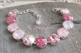 Armband "Crystal Pink Sparkle"met o.a. Swarovski Crystal