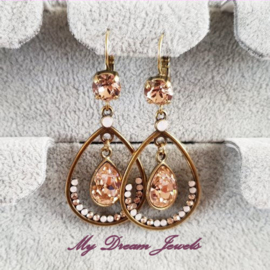 Oorhangers bronskleur  Ibiza Style Vintage Rose Opal
