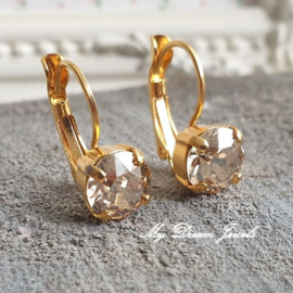 Oorbellen Alison met Swarovski Crystal Golden Shadow