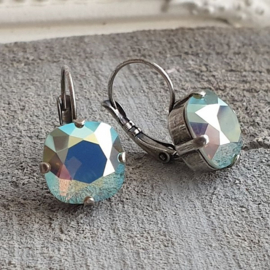 Oorbellen Square met Swarovski Pacific Opal AB