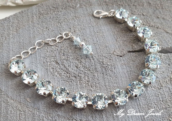 Armband Alison " Ice Blue " met Swarovski Crystal