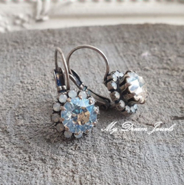 Oorbellen met Swarovski Crystal Moonlight & White Opal