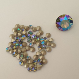 Swarovski 1028  puntsteen Black Diamond AB Special  PP18 ( 2,4mm )