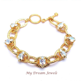 Armband met Swarovski Navette Crystal Moonlight