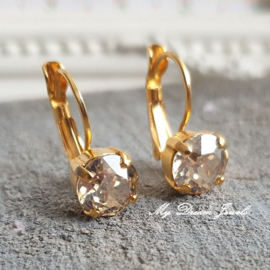 Oorbellen Alison met Swarovski Crystal Golden Shadow