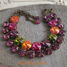Armband Alison " Amethyst  " met Swarovski Crystal