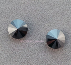 Sterling Silver 925 Oorstekers met Swarovski Rivoli 10mm