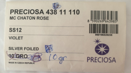 Preciosa platte steen Violet 3,0mm( SS12 ) per 72 st