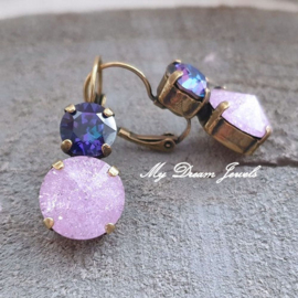 Oorbellen Magical Purple & Crushed Violet met o.a. Swarovski Crystal