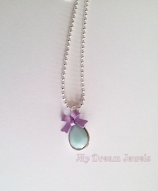 Swarovski ketting Druppel Mint Alabaster