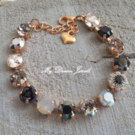 Armband Black Rose met Swarovski Crystal