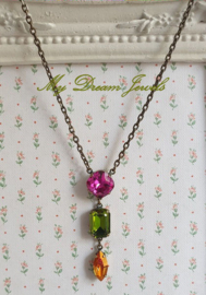 Ketting "Magical Autumn " met fancy Swarovski Crystal