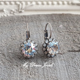 Oorbellen met Swarovski Crystal Moonlight & White Opal