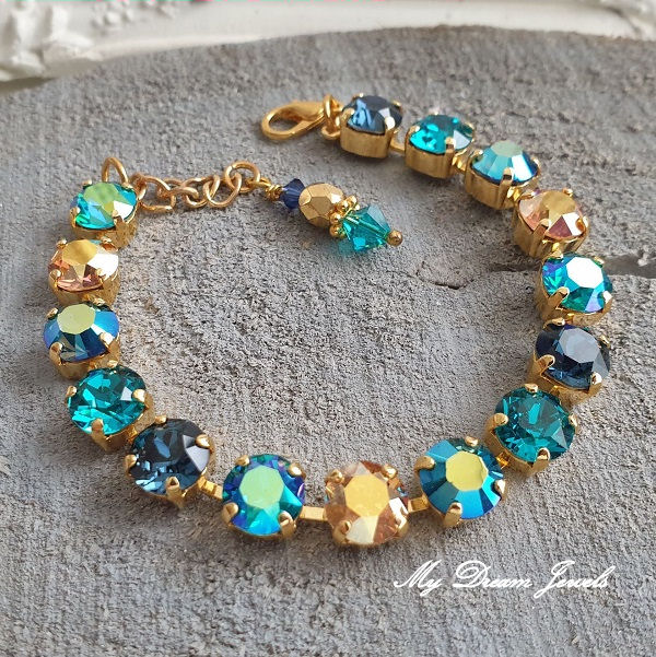 Armband Alison " Montana Zircon Sunshine " met Swarovski