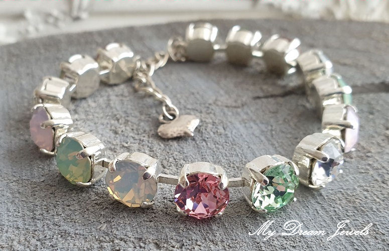 Armband Alison "Pastel Multi" met Swarovski Crystal