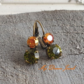 Oorbellen Lara " Magical Autumn " met Swarovski Crystal