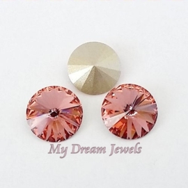 Swarovski 1122 Rivoli Blush Rose 12mm