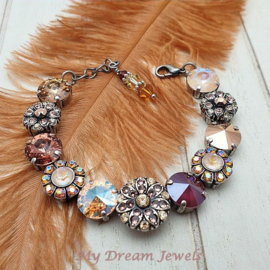 Luxe  Armband  Golden Winter Blush met Swarovski Crystal