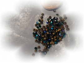 Swarovski 1012 puntsteen Emerald AB 2,3mm per 12 stuks