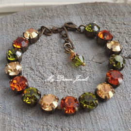 Armband Alison "Colors of Autumn" met Swarovski Crystal