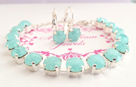 Armband Crushed  Crystal Sea Foam