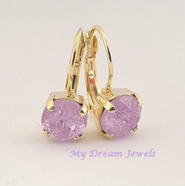 Oorbellen Crushed Crystal Violet
