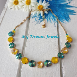 Ketting Swarovski Summer Sunshine Yellow/Turquoise