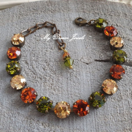 Armband Alison "Colors of Autumn" met Swarovski Crystal