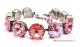 Armband "Pink Moonlight Dreams " met Swarovski Crystal