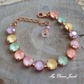 Armband Alison " Twinkle Pastel  " met Swarovski Crystal