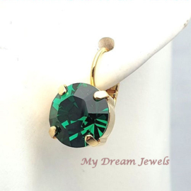 Oorbellen met Swarovski Crystal Emerald