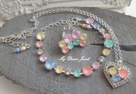 Ketting Crystal Hart "Happy Spring" met Swarovski