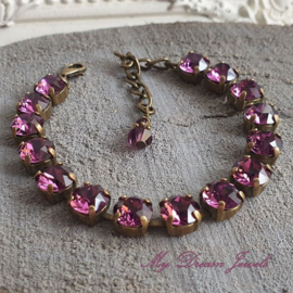 Armband Alison " Amethyst  " met Swarovski Crystal