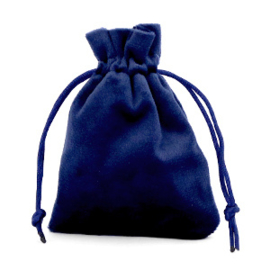 Sieraad cadeau zakje Velvet Dark Blue