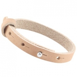 LC Armband Enkel Nubuck Leer 10mm Sandstone Brown