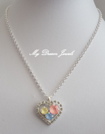 Ketting Crystal Hart "Happy Spring" met Swarovski