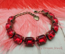 Armband Lady in Red met Preciosa Crystal