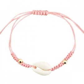 Armband met schelp Rose Peach