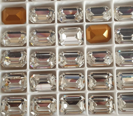 Swarovski 4600 Octagon "Crystal " 10x8mm 